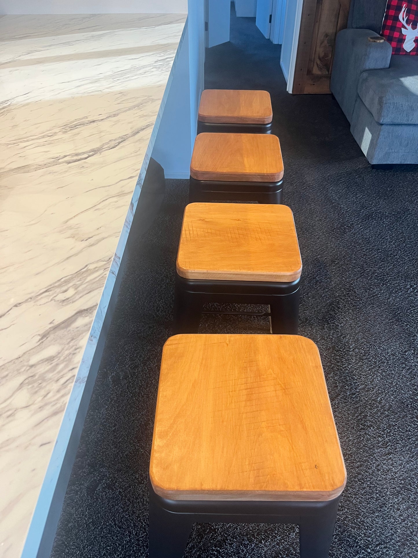 Bar Stool - Macrocarpa Topped