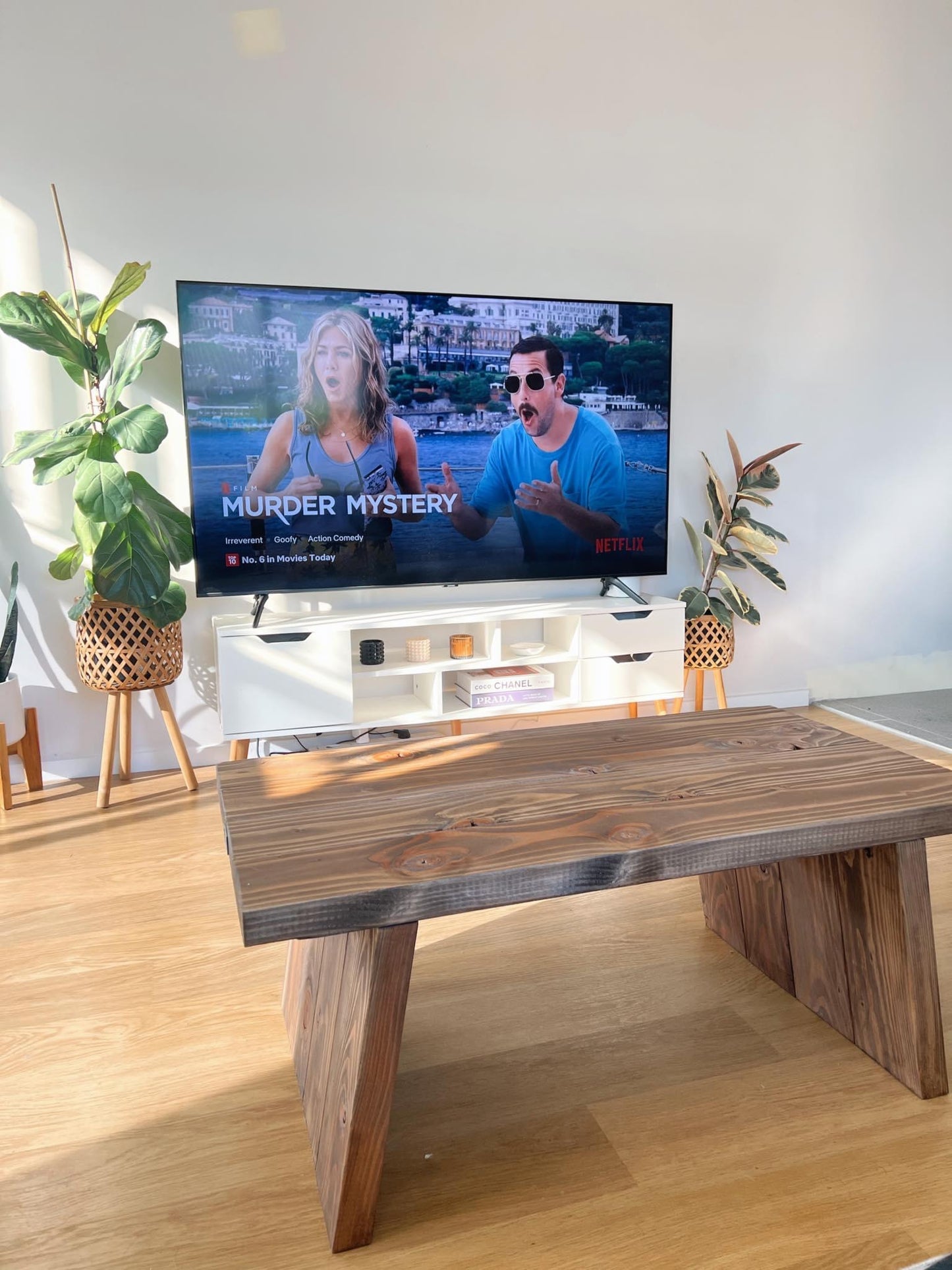 Coffee table - slimline angled