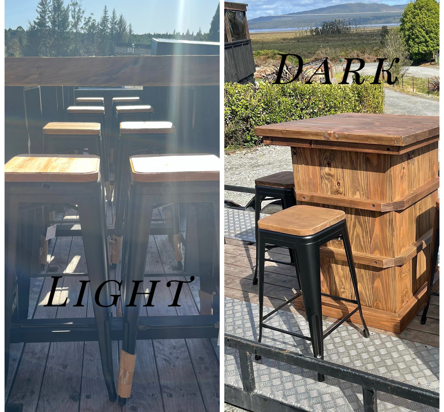Bar Stool - Macrocarpa Topped